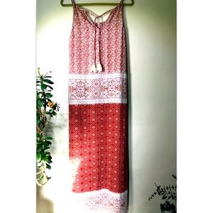 Medium Orange/White Boho Maxi Dress. Never worn!